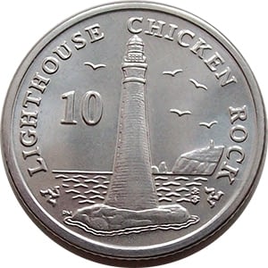 10p Chicken Rock Lighthouse